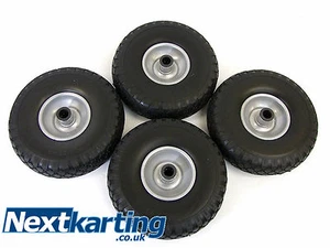 X 4 New Trolley Wheel Steel Pump Up / Go Kart / Soap Box Racer Kart - - Picture 1 of 1