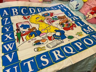 Vintage Sesame Street Muppets Big Bird ABCS Play Mat 44.5 X 46 Childrens Vinyl - Image 1 of 4
