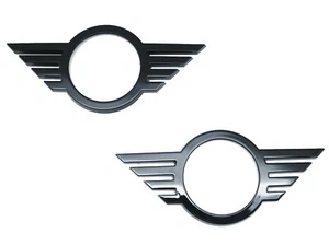 Front & Rear Glossy Black Emblem Badge Cover For 18+ Mini Cooper Countryman F60 - Picture 1 of 8
