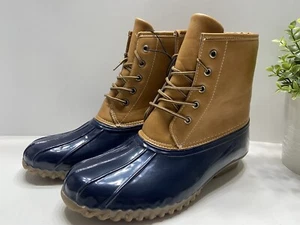 NEW Charles Albert Vegan Leather Women’s Gardening Rain Duck Boots Boots Tan 10 - Picture 1 of 9