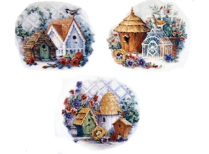 Birdhouses Overglaze Ceramic Decals - Picture 1 of 5
