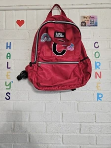 Justice Est. 2004 Girls Backpack Red Emoji School Rucksack With C Initial - Picture 1 of 6