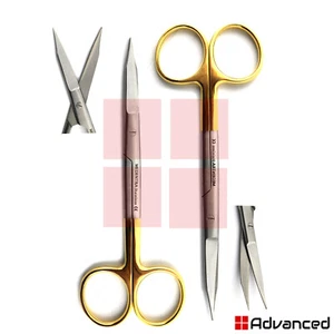 2Pcs Goldman Fox Scissors Surgical Straight/Curved 13cm Micro Shears Cutting Lab - Bild 1 von 3
