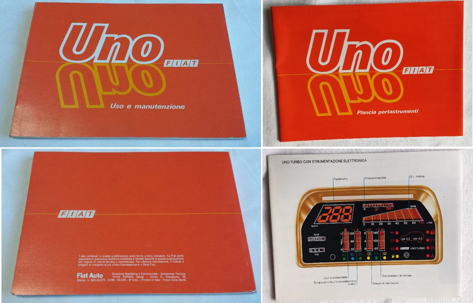 1986 FIAT UNO, USO E MANUTENZIONE. STAMP. 603.06.273- XI/86 - 9^ EDIZ. POZZO G. - Immagine 1 di 1