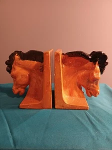 Juego de Sujetalibros Cabeza de Caballo Cerámica Vintage Hermoso Estado  - Imagen 1 de 8