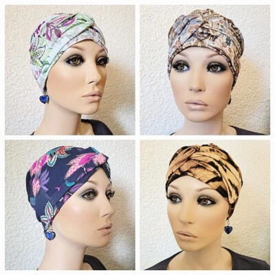 Leichte CHEMO MÜTZE bequem Softcap Kopfbedeckung Viskose Turban Chemomütze Kira - Bild 1 von 2