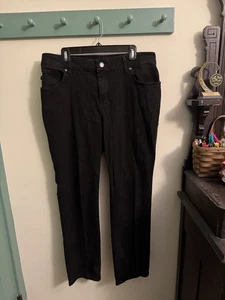 Lee Plus Jeans Größe 16 Medium Relaxed Fit Straight Leg Mid Rise Black Denim - Bild 1 von 3