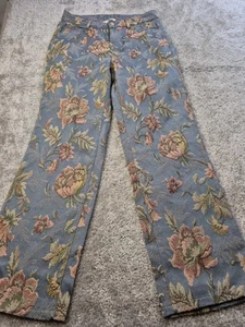 Pantaloni arazzo floreale Polagram donna medi boho hippie festival cottagecore - Foto 1 di 10