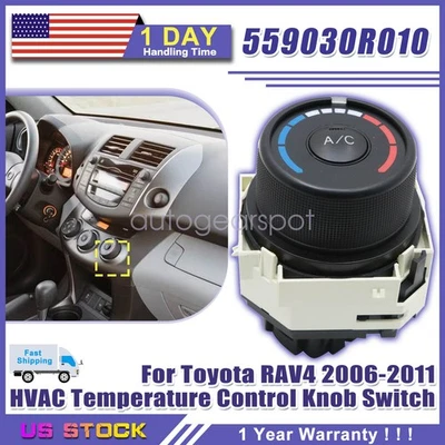 Interruptor de perilla de control de temperatura HVAC para Toyota RAV4 2006-2011 nuevo 559030R010 Foto 1 de 4