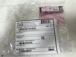 👀NEW CISCO SFP+ TRANSCIEVER MODULE - LC MULTI-MODE 16GB DS-SFP-FC16G-SW - Picture 1 of 6