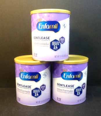 Lot of 3 NEW Enfamil Gentlease Infant Powder Formula 12.4 oz Cans EXP 05/2027 - Image 1 of 3