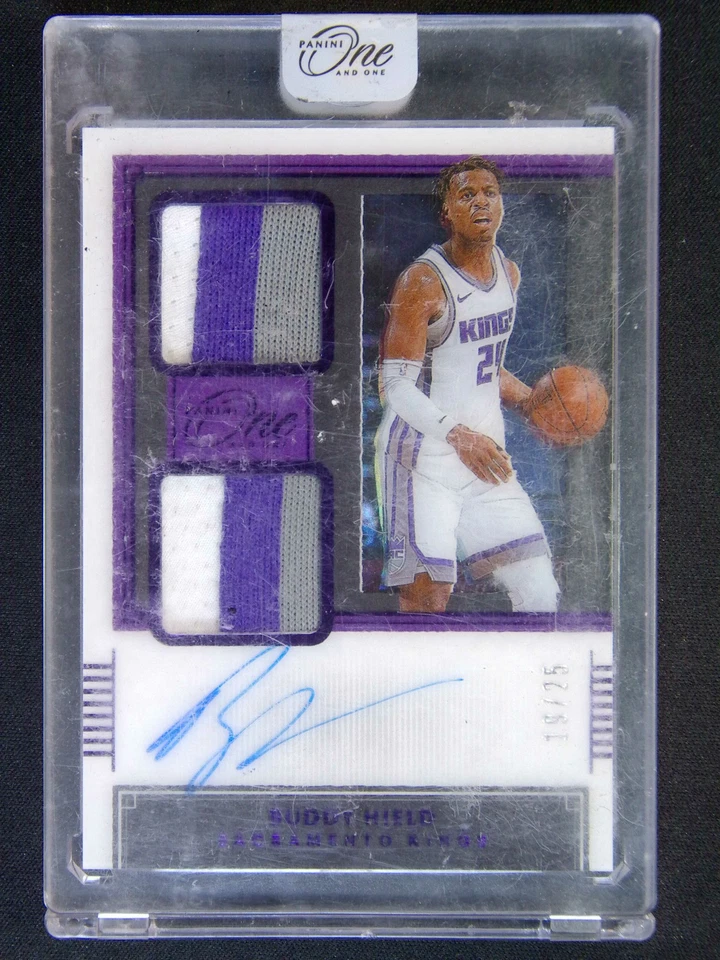 2020-21 Panini One And One Buddy Hield Auto Dual Patch Purple /25 - Image 1 of 2