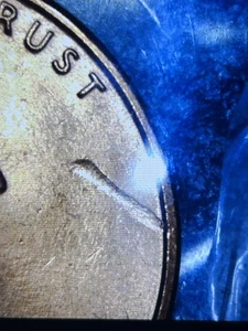 1988-P Lincoln Memorial Cent ~ Field Restricted StruckThrough Error Mint Cello - Picture 1 of 4