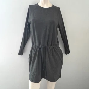 Kyodan Drawstring Waist Long Sleeve Dress Athleisure Comfortable Sporty Athletic - Picture 1 of 7