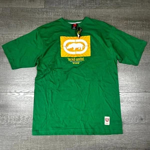 Camiseta De Colección Y2K Ecko Unltd Para Hombre M Verde Clásica Rinoceronte Patinador Hip Hop Ropa de Calle - Imagen 1 de 5