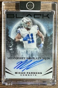 2023 Panini Black - Midnight Signatures Micah Parsons #MS-3 /99 (AU) - Picture 1 of 3