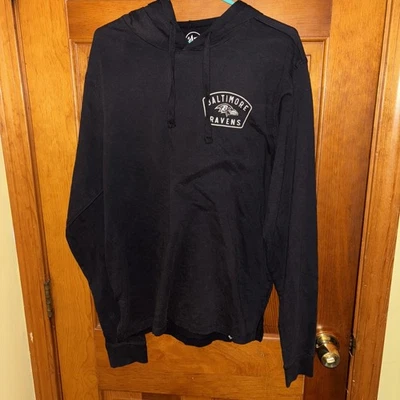 47 Brand Baltimore Ravens Men’s Black Long Sleeve Hoodie Size Medium NWT - Image 1 of 4