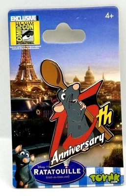 Disney Pin SDCC 2022 Ratatouille 15th Anniversary Remy Toynk Exclusive HTF - Image 1 of 3