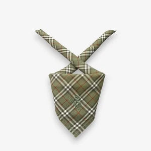 Vintage Burberry Handkerchief Scarf Checkered Luxury Neckerchief Bandana 17" - Picture 1 of 4