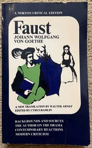 FAUST BY GOETHE 1976 NORTON CRITICAL EDITION VINTAGE TRADE PAPERBACK CLASSIC LIT - Imagen 1 de 8