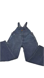 Vtg Big Ben Men's 40x32 Denim Button Fly Made in USA Carpenter Bib Overalls Pops - Picture 1 of 13