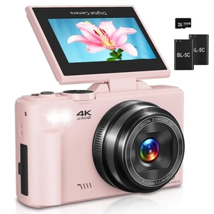 Cámara Digital para Fotografía, Cámara de Vlogging 4K para YouTube 3" 180° Flip S... - Imagen 1 de 8