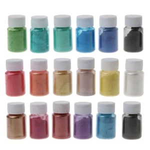 18Color Cosmetic Grade Pearlescent Mica Powder Epoxy Resin Dye Pearl Pigment 10g - Picture 1 of 8