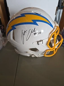 Casco Auténtico Autografiado Austin Eckler Tamaño Completo Autenticado Psa - Imagen 1 de 4