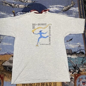 Bay To Breakers T Shirt Vtg 90s 1995 SF Examiner Graphic Hermès Mercury God Logo - Picture 1 of 6