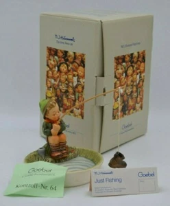 NWB Vintage Goebel MI Hummel Germany 1984 Porcelain Figurine "Just Fishing" #373 - Picture 1 of 12