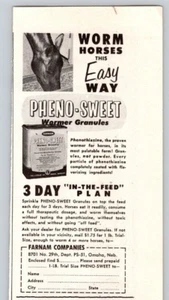 1960 Pubblicità Stampa Pubblicità Ad Farnam Companies Omaha NE Verme Cavalli Pheno-Sweet - Foto 1 di 1