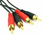 1.2M Twin Phono 2 x RCA Phono to Phono Cable Lead Audio Stereo Speaker 1m