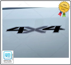 Set of 2 - 4x4 Decals Stickers Parts Side Chevy Silverado Gray Black GM FG5A8 - Picture 1 of 1