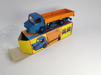 DINKY TOYS ATLAS 569 BERLIET STRADAIR BENNE BASCULANTE BLEU ET ORANGE  +++ - Photo 1/4