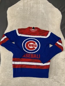 Maglione Cubs Merchandise blu mimetico manica lunga maglione piccolo MLB - Foto 1 di 7