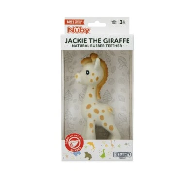Nuby Jackie the Giraffe Natural Rubber Teether for Babies - Image 1 of 4