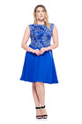 TADASHI Gero Dress - PLUS SIZE COLOR Blue Size 16Q 