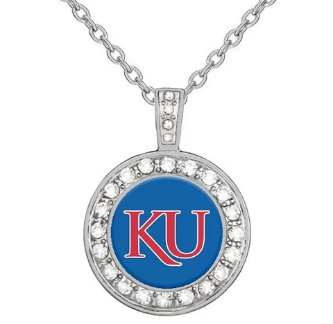 University Of Kansas Jayhawks 925 Sterling Silver Necklace College w Gift D18 Cover