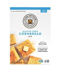 King Arthur Gluten Free Cornbread and Muffin Mix 14 Ounces Pack of 6 - Picture 1 of 10