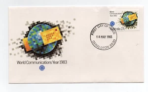 1983 Australia - World Communications First Day Issue (FDC) Geraldton Postmark - Picture 1 of 2