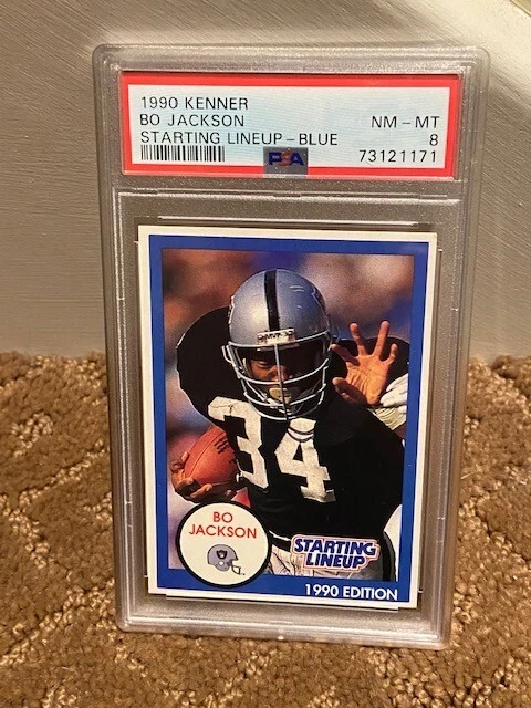 1995 Kenner Starting Lineup Bo Jackson PSA 8 Raiders Card LOW POP NEW CASE - Image 1 of 1