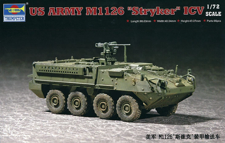 Trumpeter 07255 - 1:72 ''Stryker'' Lumière Blindé Véhicule ( Icv ) - Neuf - Photo 1/1