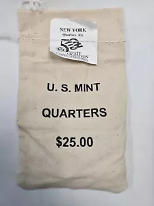 2001 New York D State Quarter Original Mint Sewn Bag $25 (100 UNC coins) - Picture 1 of 3