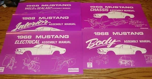 1968 Ford Mustang Body Chassis Electrical Interior Weld Assembly Manual Lot of 5 - Picture 1 of 1