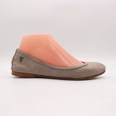 Zapato sin cordones Frye Carson Ballet plano para mujer talla 6,5 M gris cuero premium Foto 1 de 4