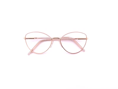 Prada Eyeglasses, Frames Only, VPR 62W 05R-1O1 Pink/Gld, 55-17-140, Metal, Italy - Image 1 of 4