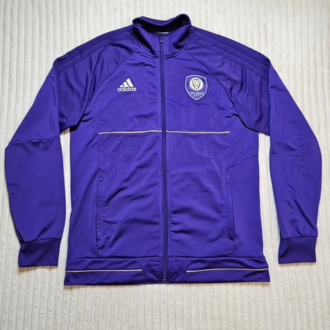 Adidas MLS Orlando City SC Jacket Fleece Pullover Climawarm Purple Mens Size XL Cover
