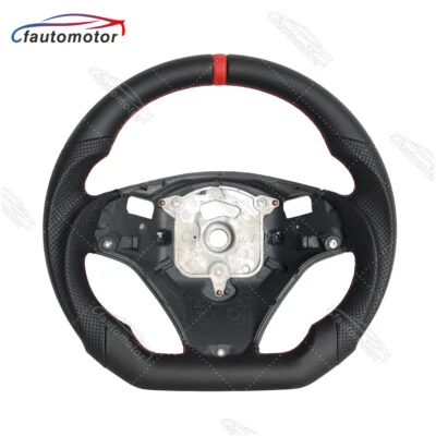 Full Leather Steering Wheel Fit BMW E90 E92 E93 M3 328i 335i 135i Red Stitch SSG - Image 1 of 4
