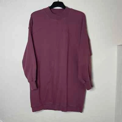 Vestido Suéter Lululemon Broken Beats Manga Larga Talla Grande Ciruela Rosa Bolsillos Foto 1 de 4