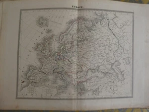 Carte issue atlas geographie monin vuillemin 1835 europe - Imagen 1 de 1